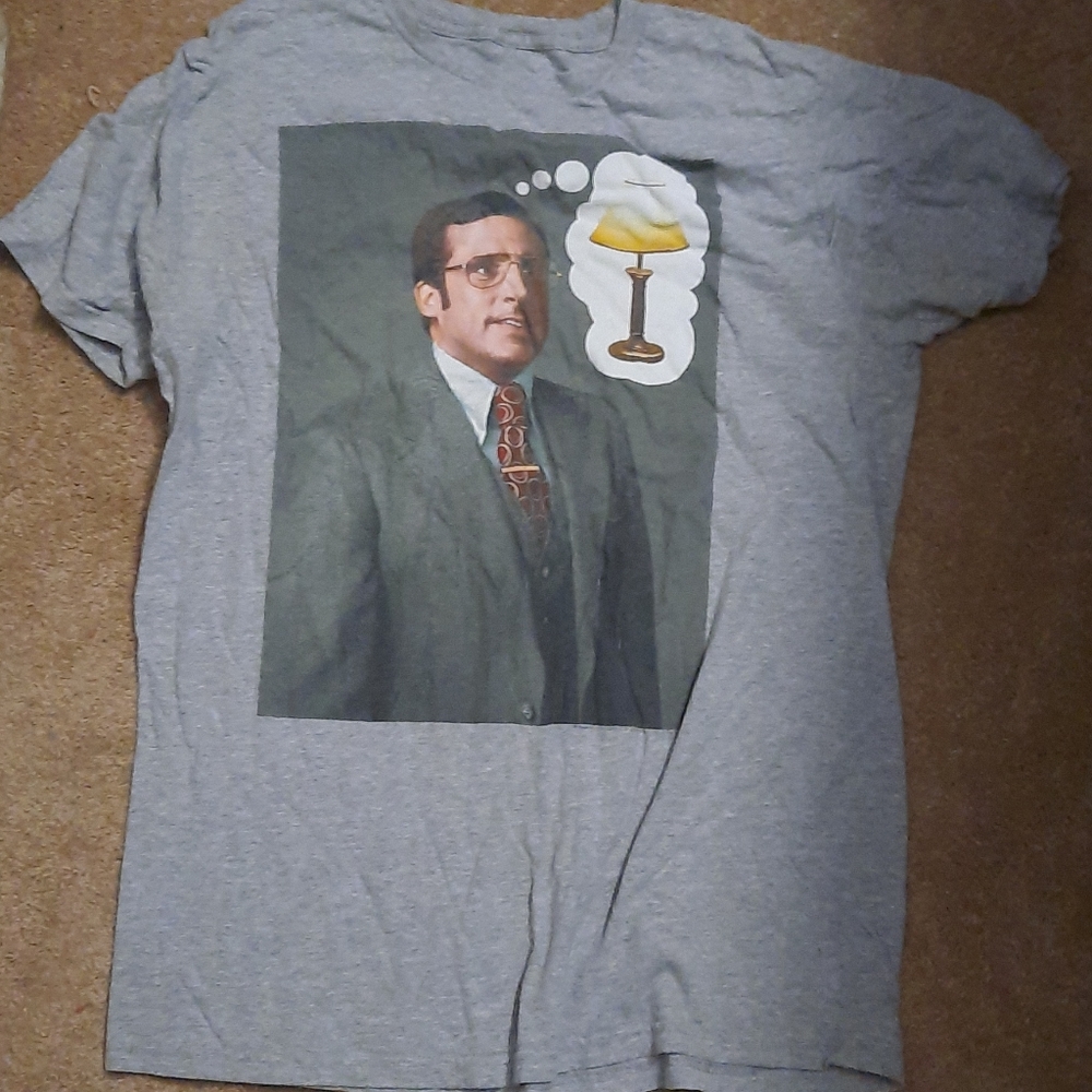 ANCHORMAN Steve Carell tee size L I Love Lamp Tee